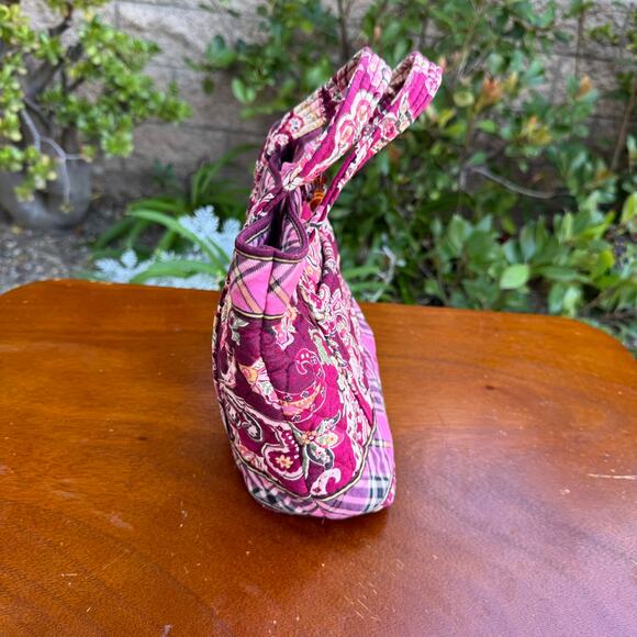 Vera Bradley 4 Piece Set Bag Makeup Bag Change Purse And Wallet Pink Red Floral - Picture 8 of 15